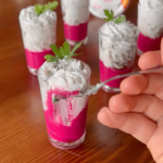 Mousse de Betterave avec Crème d'Épinards